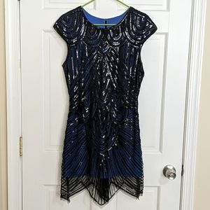 Sequin 20s Style Flapper New Years Party Dress